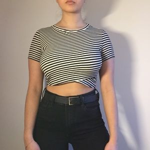 Forever 21 Striped Crop Top